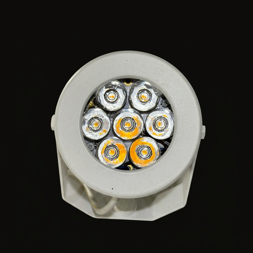 Reflektor 7-LED — widok z góry